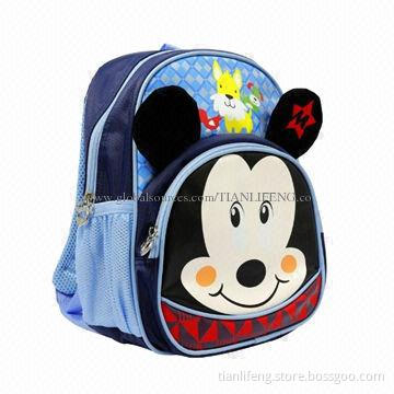 Cute cartoon children's school bags, measures 30*15*36cm